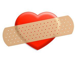 heart with bandaid