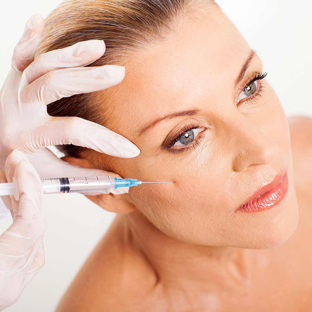 woman receiving injection of Juvederm in austin, tx