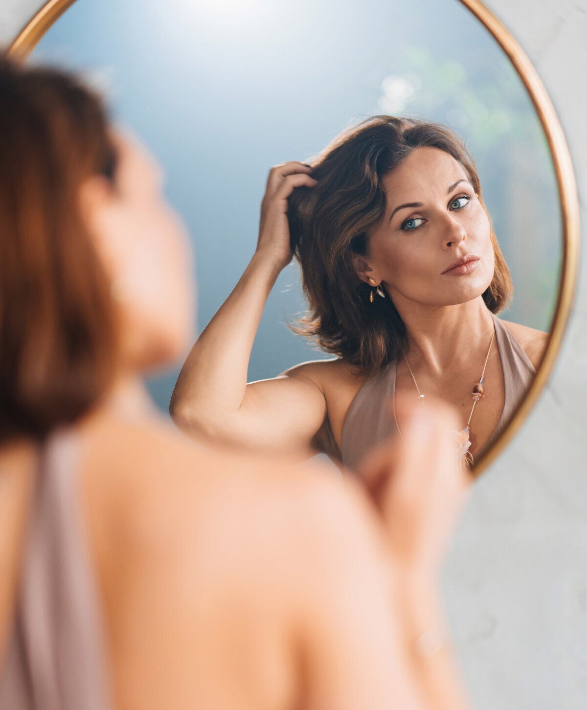 Austin microneedling model with brown hair